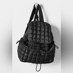 4220. FREE PEOPLE Quilted Hiker Backpack in Black NWT $98